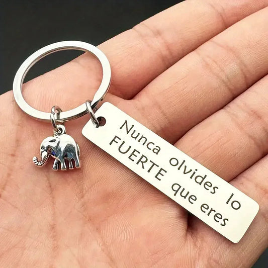 Edelstahl Schlüsselanhänger Elefant Inspiration Energie für Männer