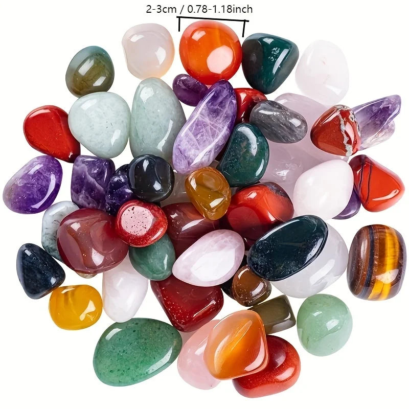 50g Natursteine für Zuhause – Vielfältige, polierte Trommelsteine