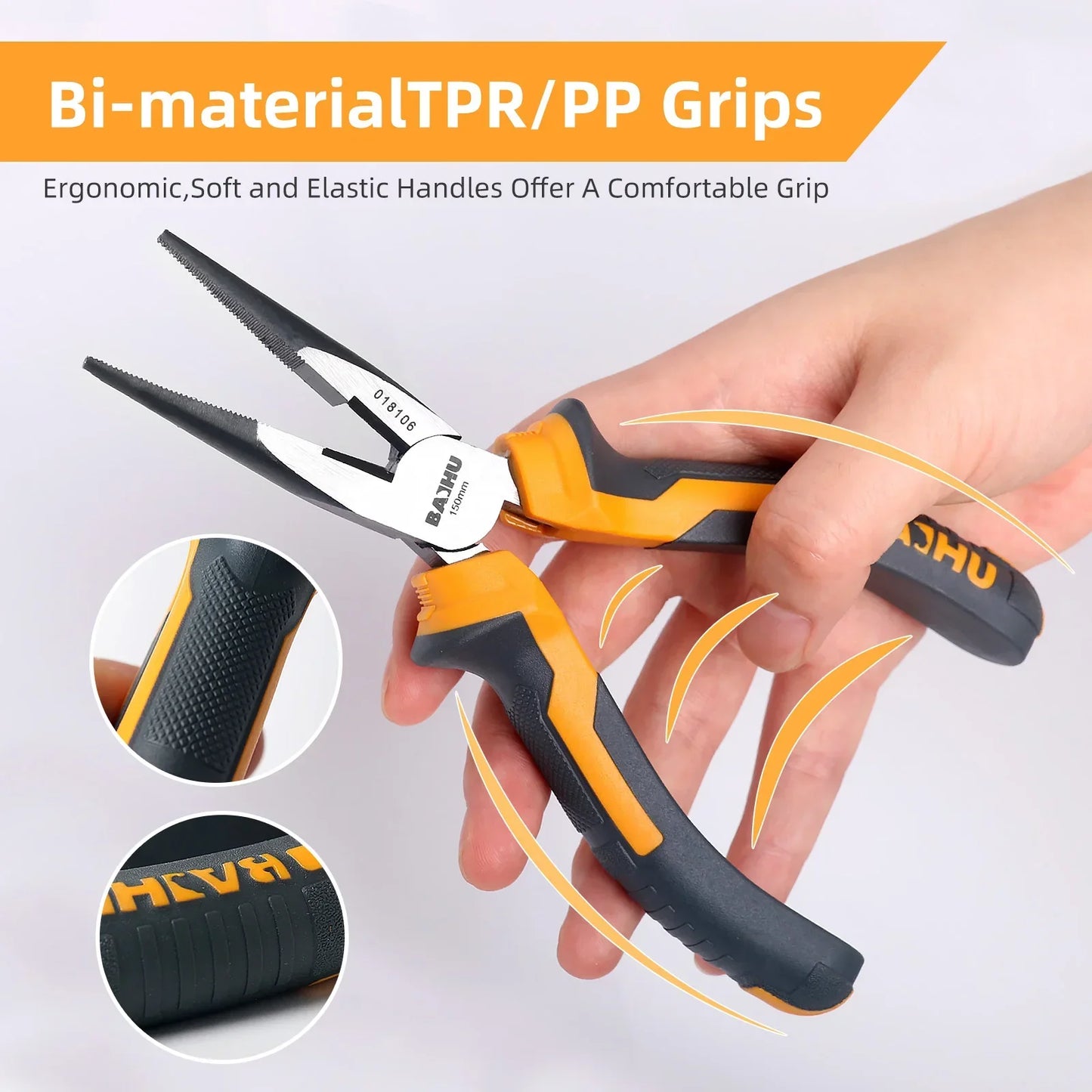 6/8 Zoll multifunktionale Spitzzange zum Abisolieren und Klemmen