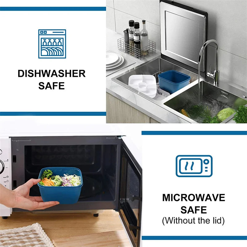 Tragbarer Salat-Lunchbehälter – 2 Fächer, auslaufsicher für frische Mahlzeiten