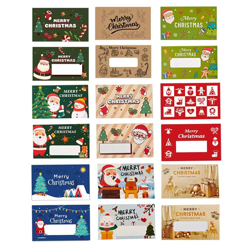 Vielfältiges Weihnachts Kratzkarten Set für kreative DIY Geschenkideen