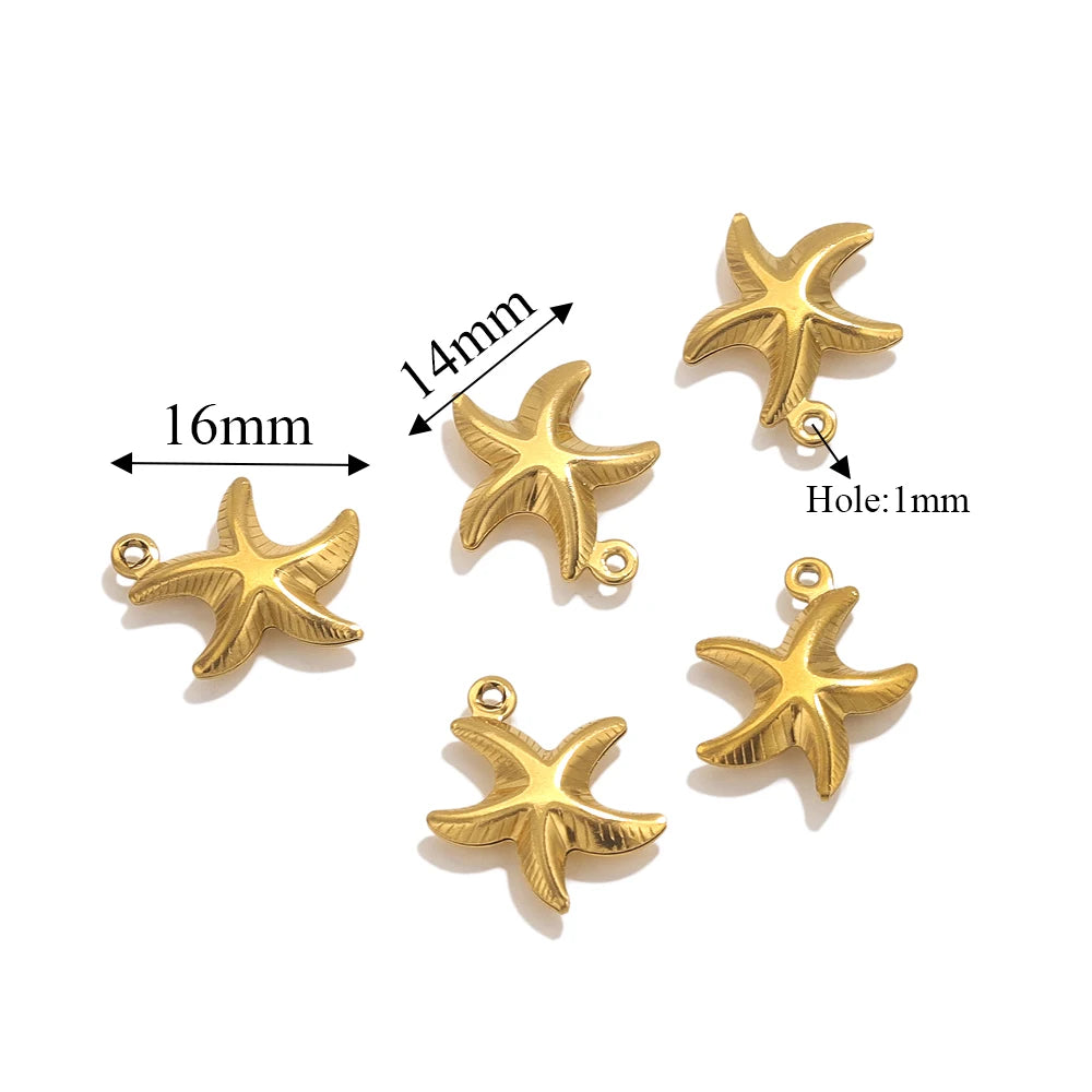 Maritime Edelstahl Gold Anhänger für individuelle Schmuckkreationen