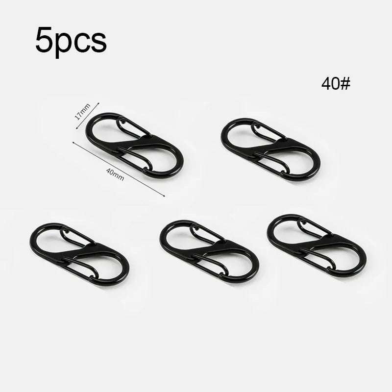 5 10er Set Mini Aluminium Karabiner S Typ Schlüsselbund Haken Camping