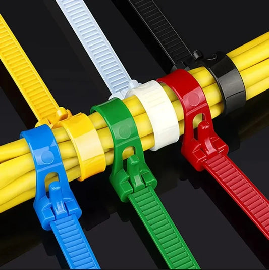 10er Pack Nylon Kabelbinder Wiederverwendbar – Lösbar Garten Heim Büro