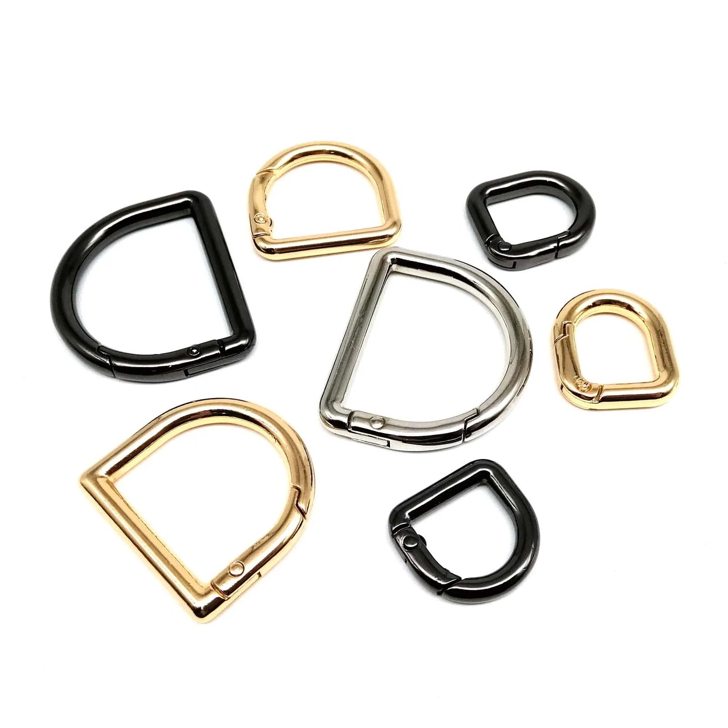 D-förmiger Federring Metall Schnappverschluss für Taschen Riemen Schlüssel