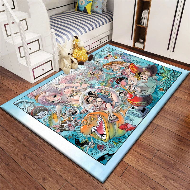 Cartoon bedruckter rechteckiger Teppich aus Polyester