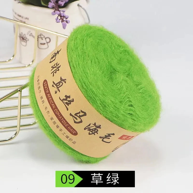 Seidenpony Wollgarn handgestrickt feines Acryl-Seidengarn für DIY