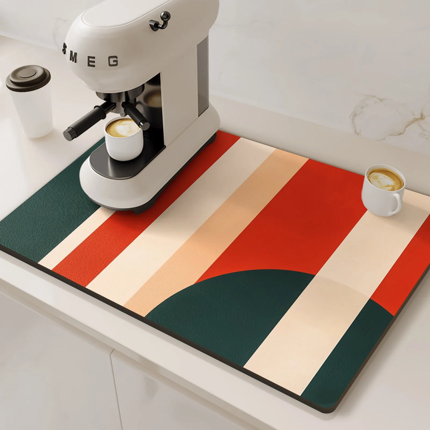 Schnelltrocknende Abtropfmatte aus Kieselalgen Schlamm für die Küche