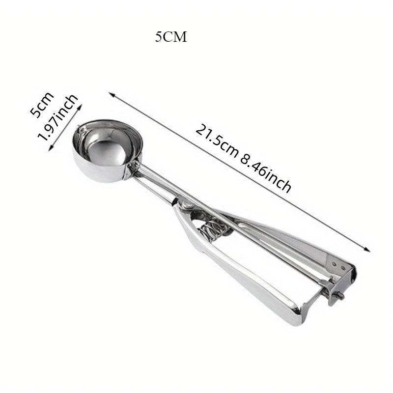 Keksteigschaufel Set Edelstahl mit Auslöser für 4 5 6 cm Rundes Gebäck