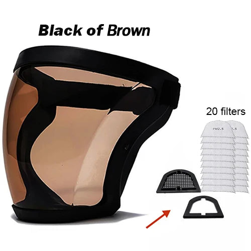 Transparenter Vollgesichtsschutz Wiederverwendbar Staubdicht Antibeschlag