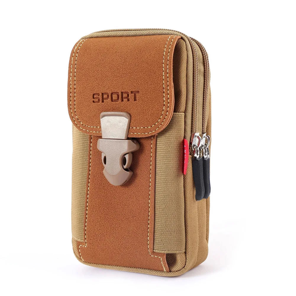 Robuste Hüfttasche aus PU für Herren – Sport, Reisen und Outdoor