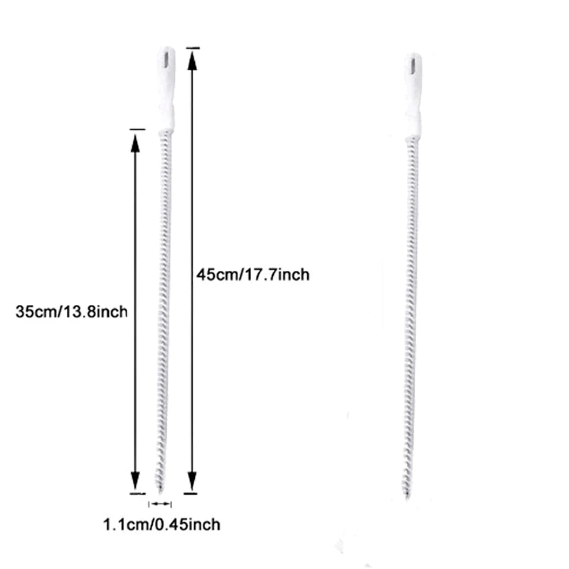 Flexible Reinigungsbürste für Abfluss Waschbecken Kanal Rohre 45 65 cm