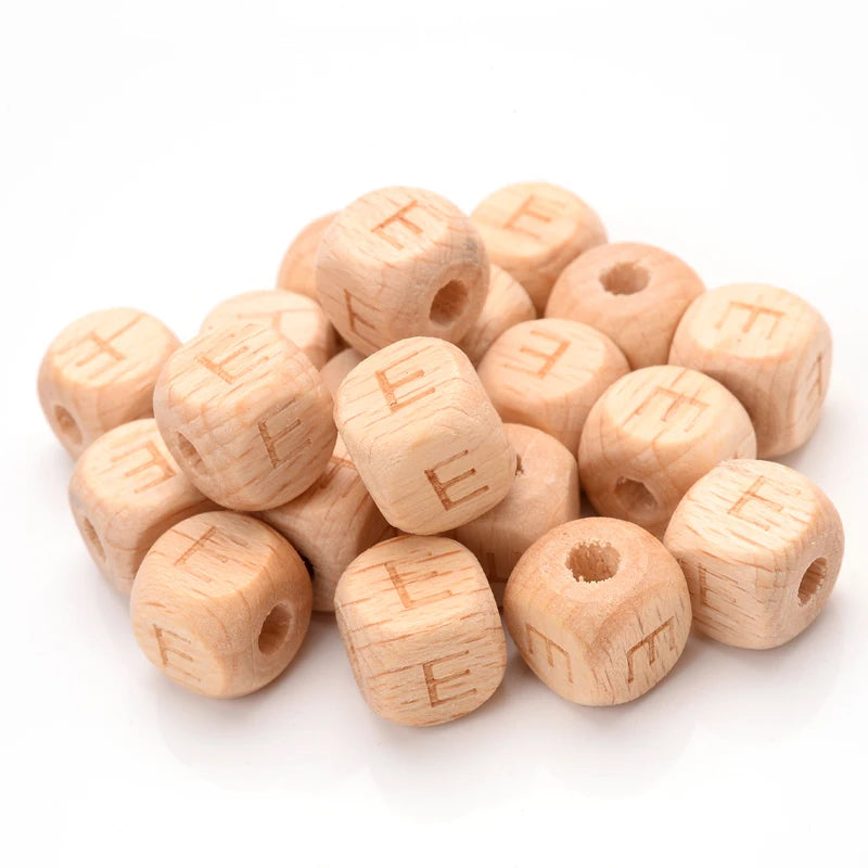 Sichere Silikon Alphabet Perlen für Baby Schnullerketten