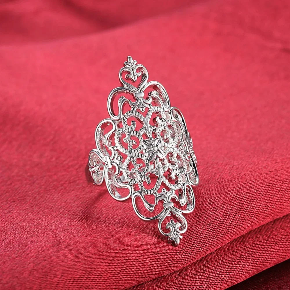 925 Sterling Silber Ring mit Sternmotiv für elegante Anlässe Damen - Herren