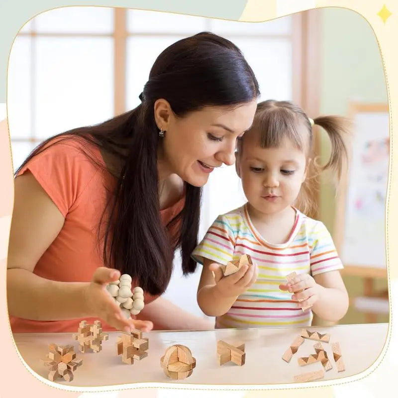 Hölzernes IQ Geduldsspiel 3D Puzzle für Kinder ab 14 Jahren