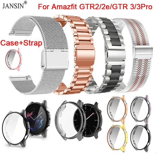 Edelstahl Strap & Case für Amazfit GTR 2 3 Pro