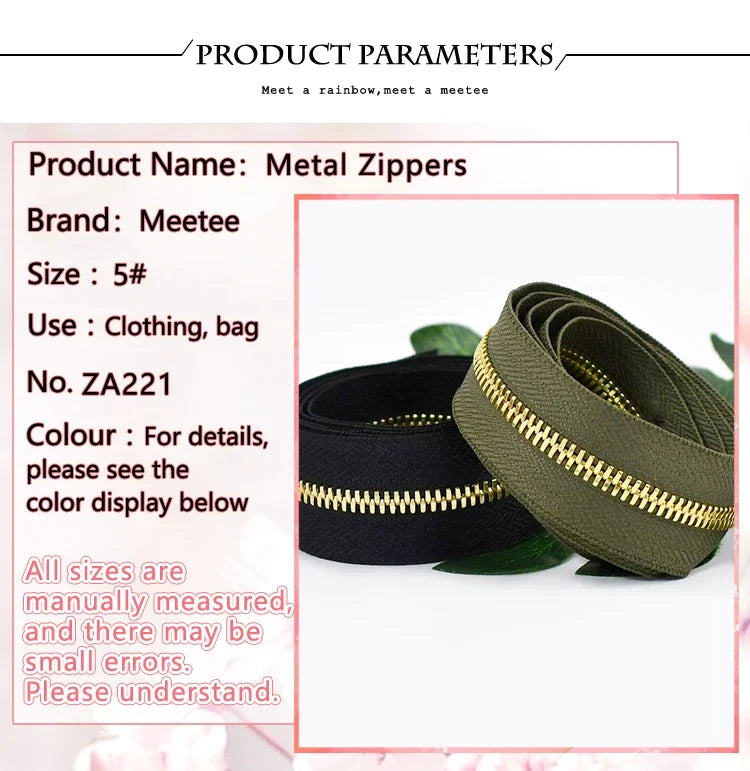 Metall-Reißverschluss Offenes Ende Zwei-Wege Reißverschlüsse Gold Silber-Yabubest - Home & More