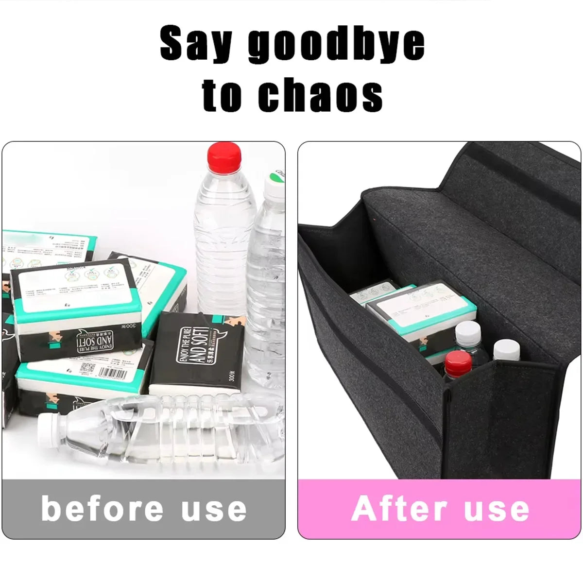 Tragbare rutschfeste Autoaufbewahrungsbox mit großer Kapazität