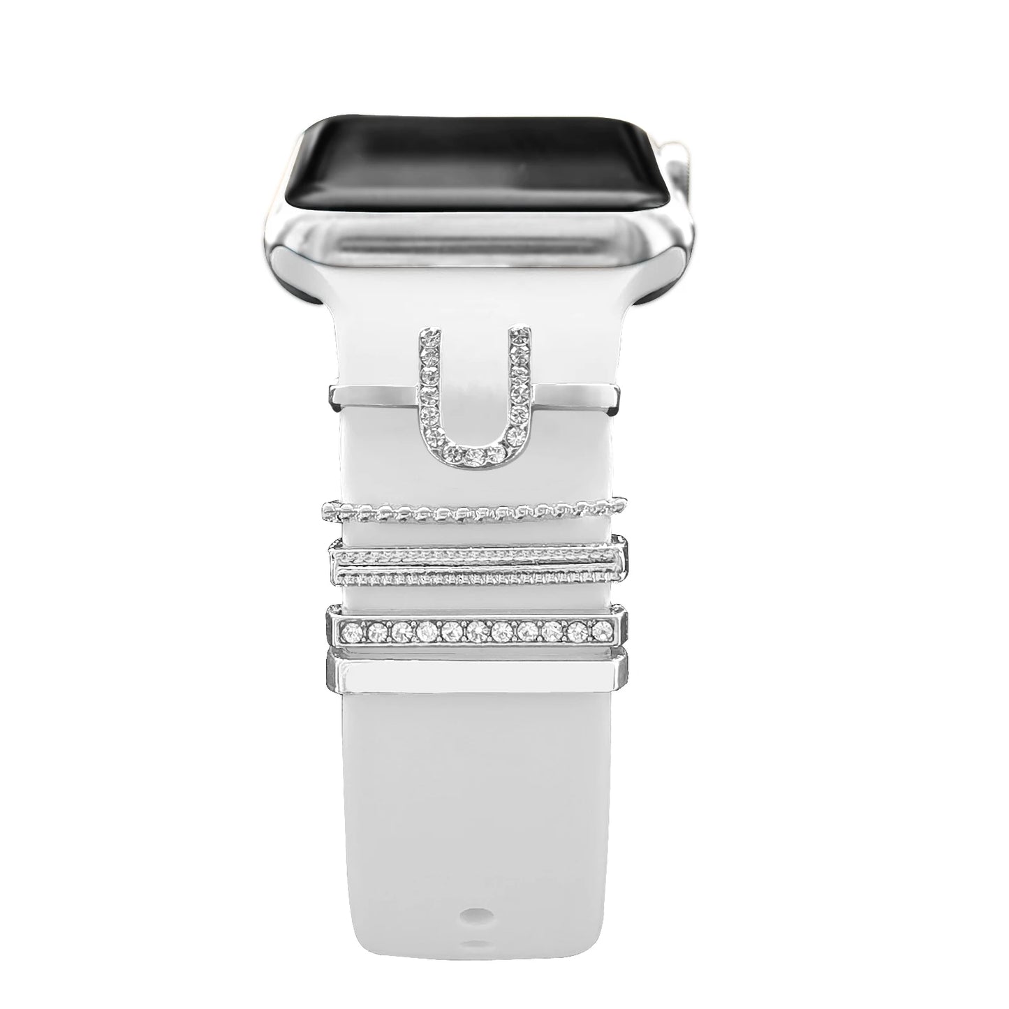 Dekoration für Apple Watch Band Ultra2 10 9 8 Diamant Schmuck Armband Zubehör für Samsung/Huawei Uhr 20/22mm Armband Charms-Yabubest - Home & More