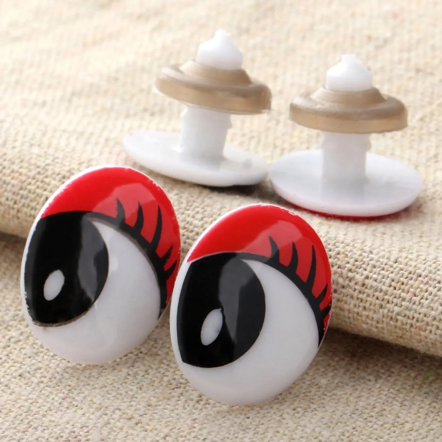 10 Kunststoff Sicherheitsaugen mit Unterlegscheiben für DIY Puppen Spielzeug