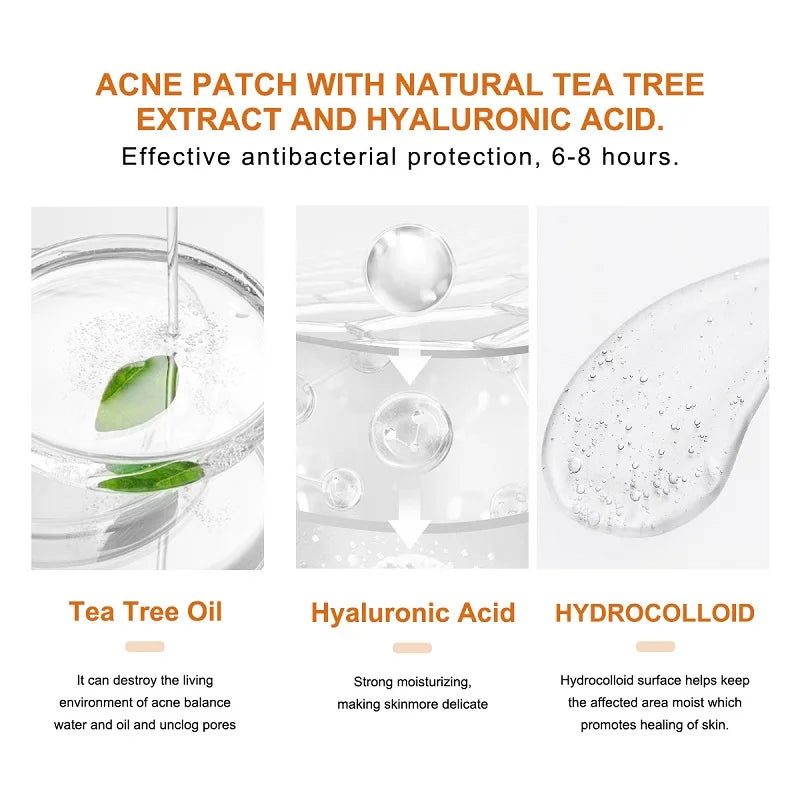 Wasserdichte hydrokolloide Akne Patches zur Hautpflege und Mitesserentfernung