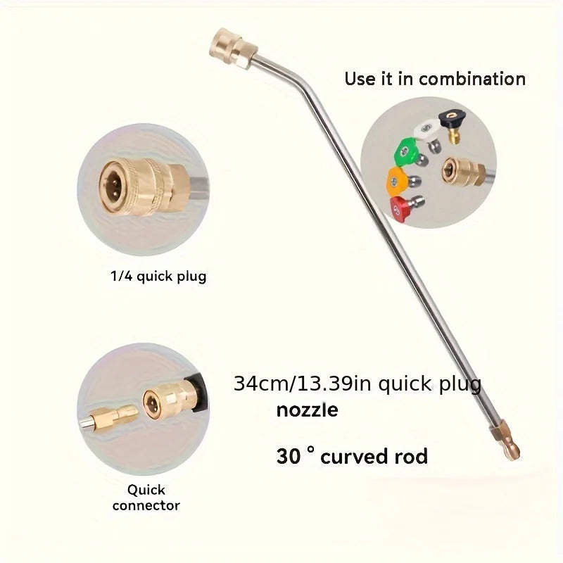 Hochdruck Wasserpistolen Winkelstück Edelstahl U-Biegestange 1 4 Zoll