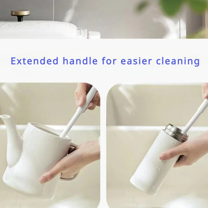 360° Silikon-Reinigungsbürste mit langem Griff – faltbar - hygienisch