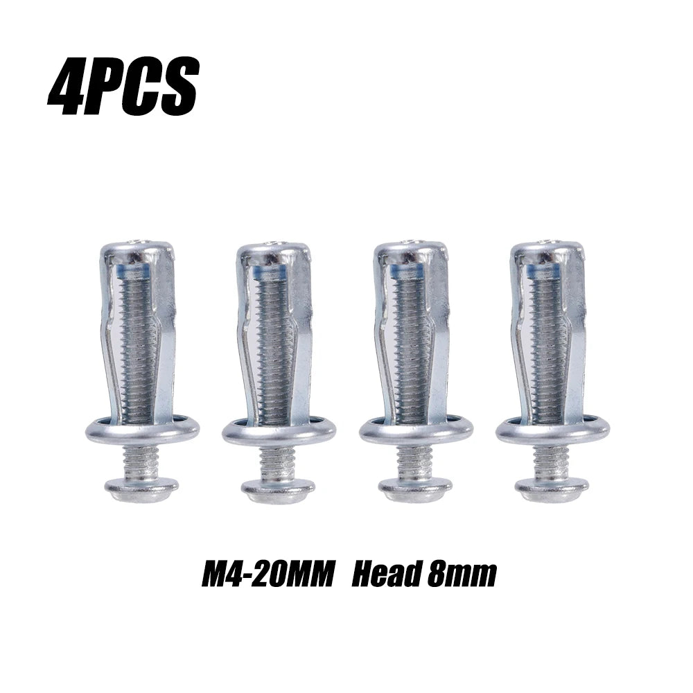 4er Set M4 M5 M6 M8 Blütenblattmuttern Schrauben Kfz Nummernschild Befestigung