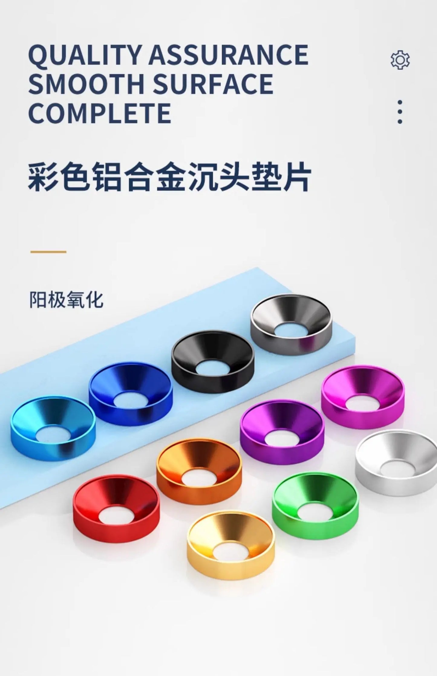 Farbige Aluminium Unterlegscheiben M2 M25 M3 M4 M5 M6 M8 Sets