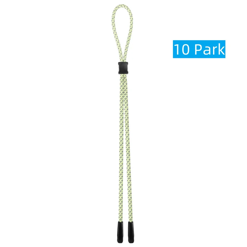 10 Stück reflektierende Brillenbänder Dual-Loch für sicheren Halt Nacht