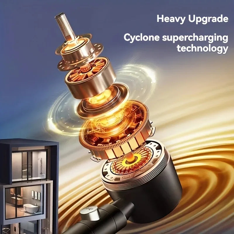 5-Modi Wasserspar Duschkopf mit Filter und hohem Durchfluss