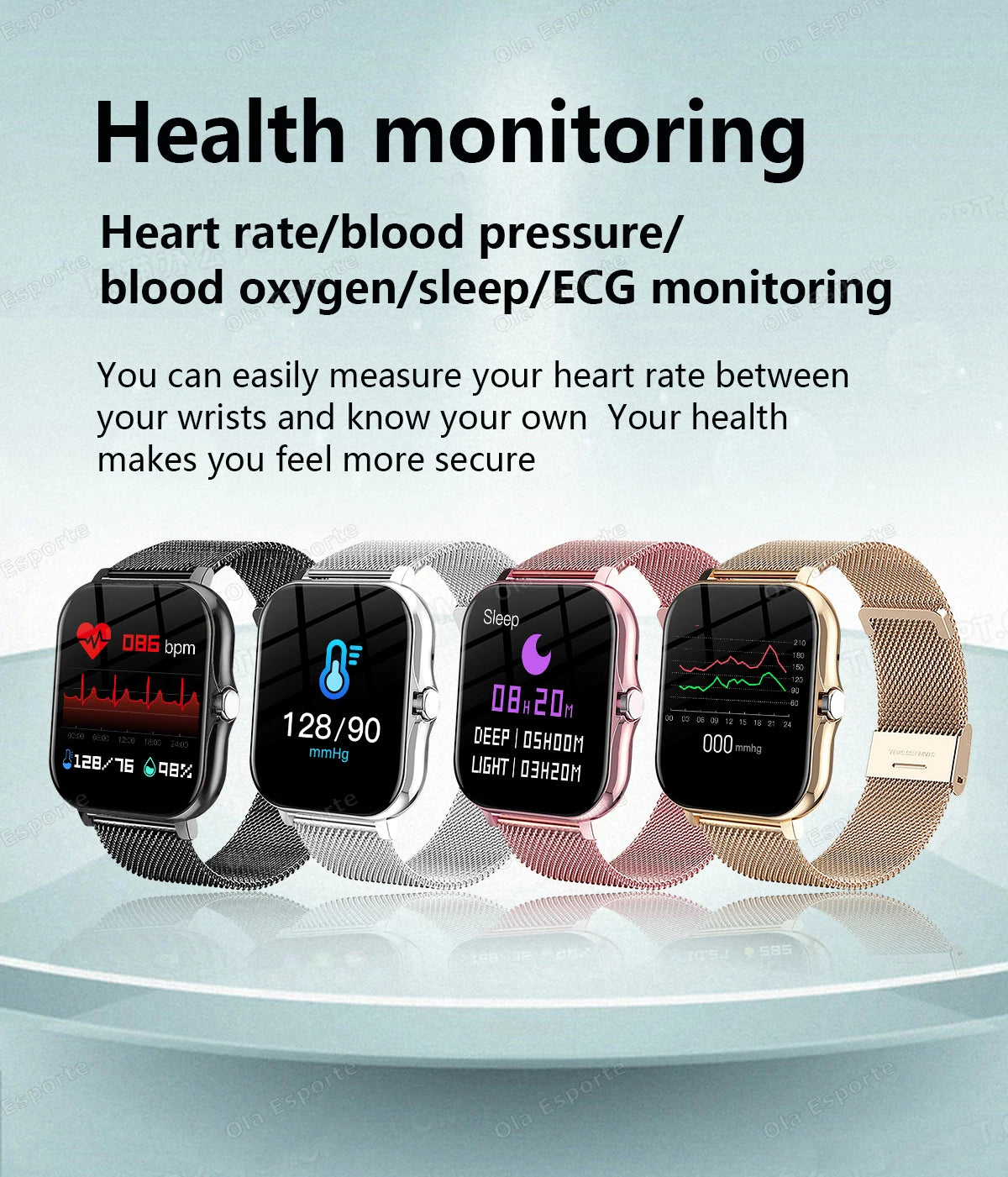 Vielseitige Smartwatch mit HD Touch Display und Fitnessfunktionen