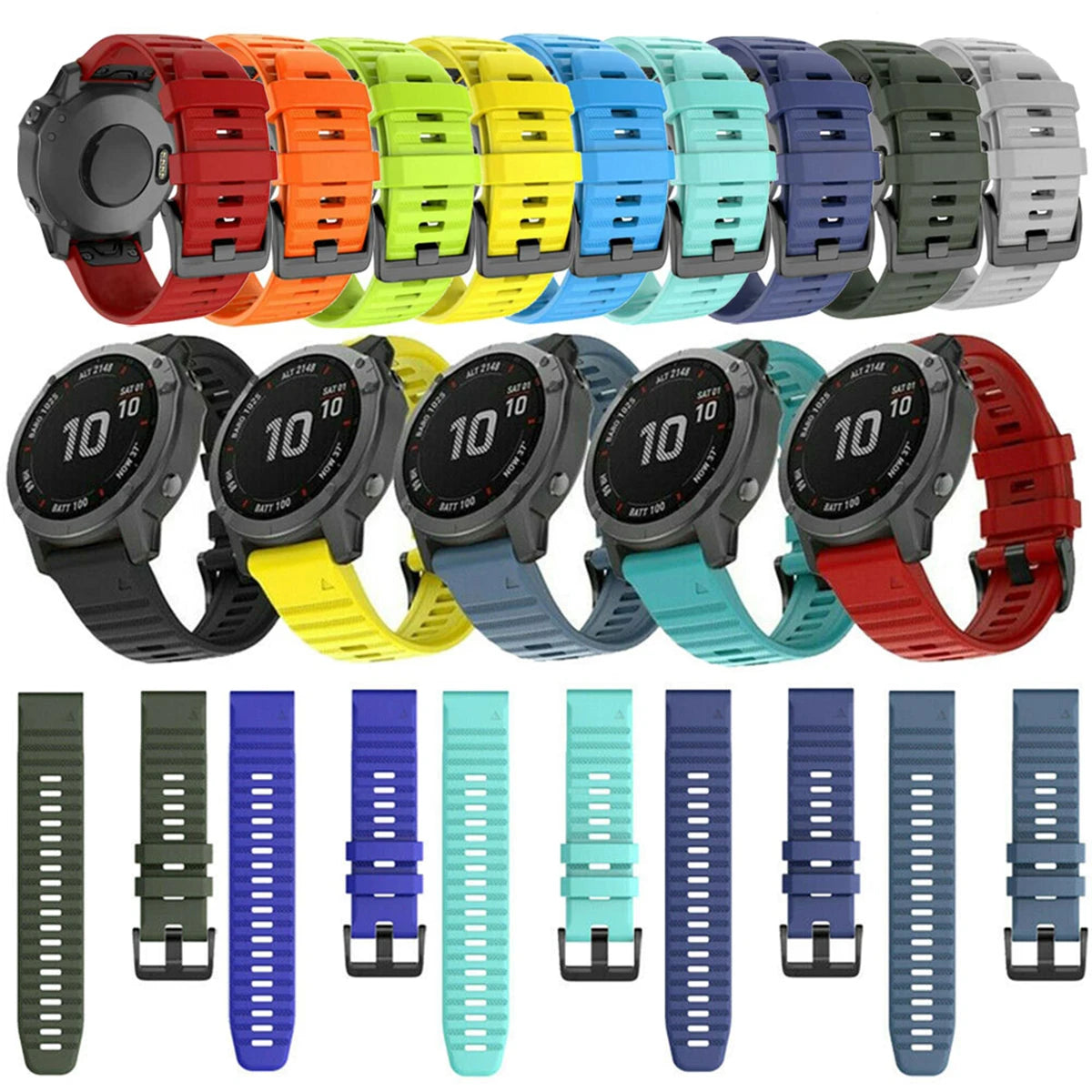 Silikon QuickFit Armband 22/26mm für sportliche Smartwatch-Nutzer