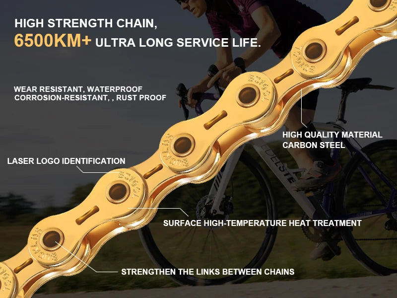 Fahrradkette kompatibel für 8 bis 12 Gang Mountain Road Bikes