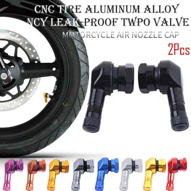 2er Set Motorrad Reifenventil Ellenbogen 90 Grad Winkel Tubeless Ventile