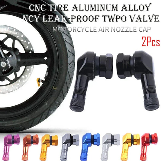 2er Set Motorrad Reifenventil Ellenbogen 90 Grad Winkel Tubeless Ventile