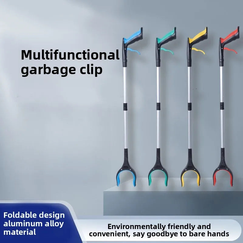 Zusammenklappbarer Müllclip mit langem Griff aus Aluminium für Haushalt und Outdoor