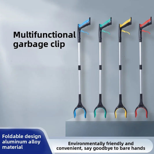 Zusammenklappbarer Müllclip mit langem Griff aus Aluminium für Haushalt und Outdoor
