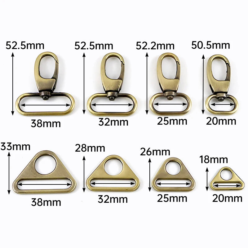 Metall Taschengurt Schnallen Drehverschluss Karabiner 19-38mm DIY Zubehör