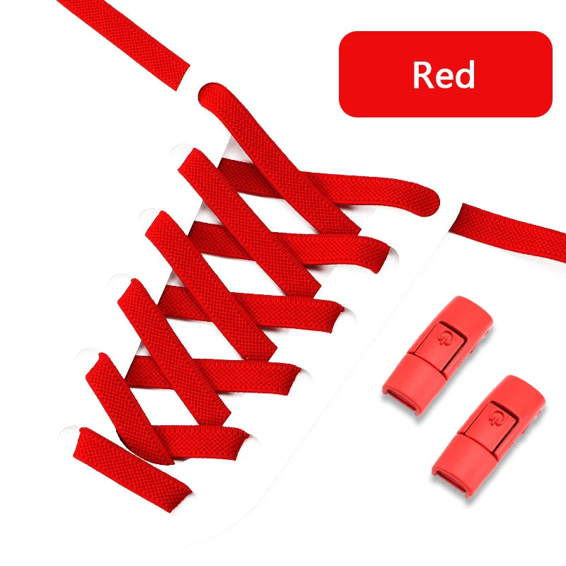 No Tie elastische flache Schnürsenkel mit Press Lock für Kinder und Erwachsene