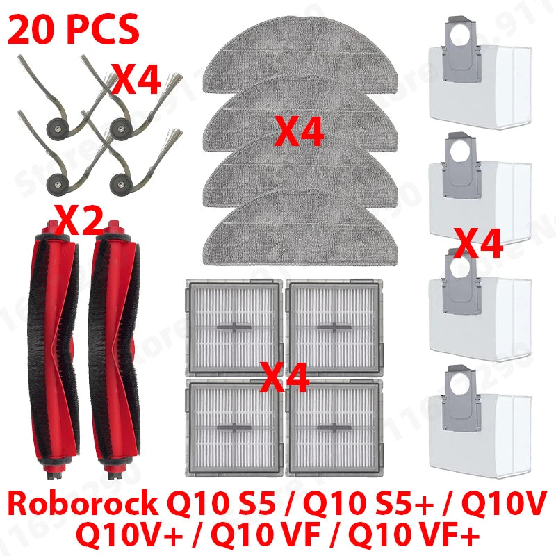 Zubehörset mit Bürste Filter und Staubbeutel für Roborock Staubsauger