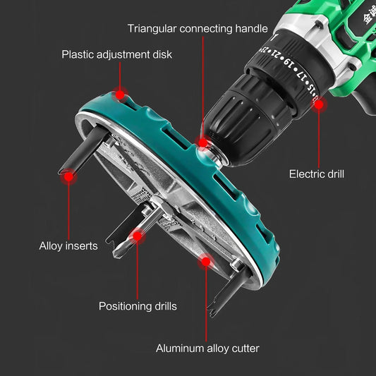Universal Einstellbarer Lochöffner für Holz, Gips, Kunststoff, Aluminium Bohrer