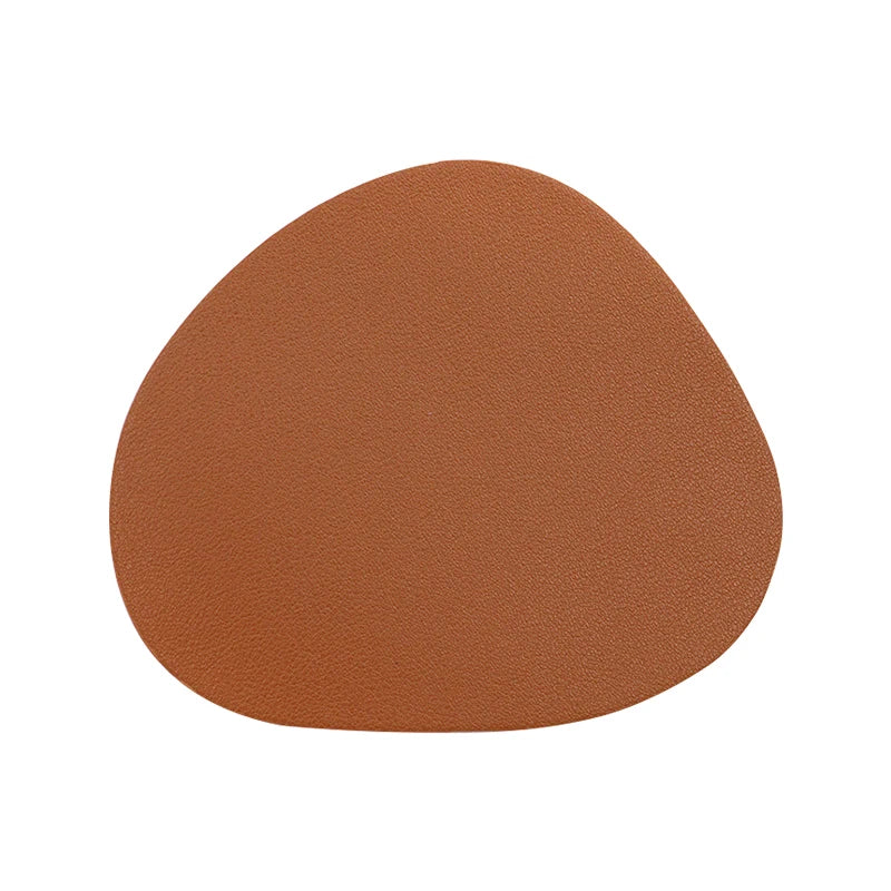 Set aus runden Tischsets und Untersetzern aus Kunstleder hitzebeständig