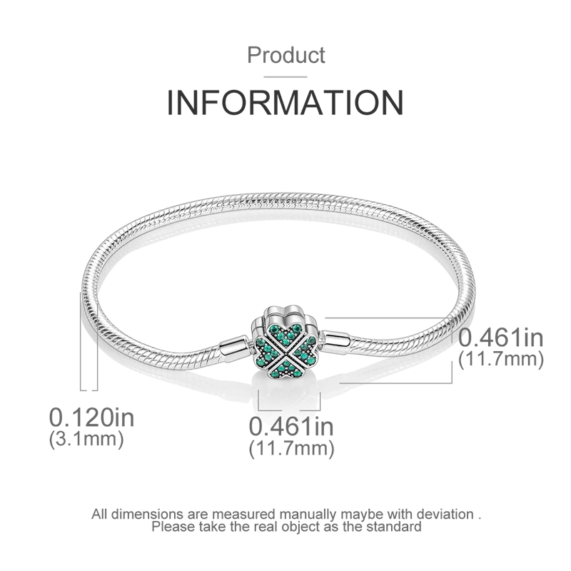 Armband Silber 925 mit Stern Mond Sonne und Grünem Zirkon Charm