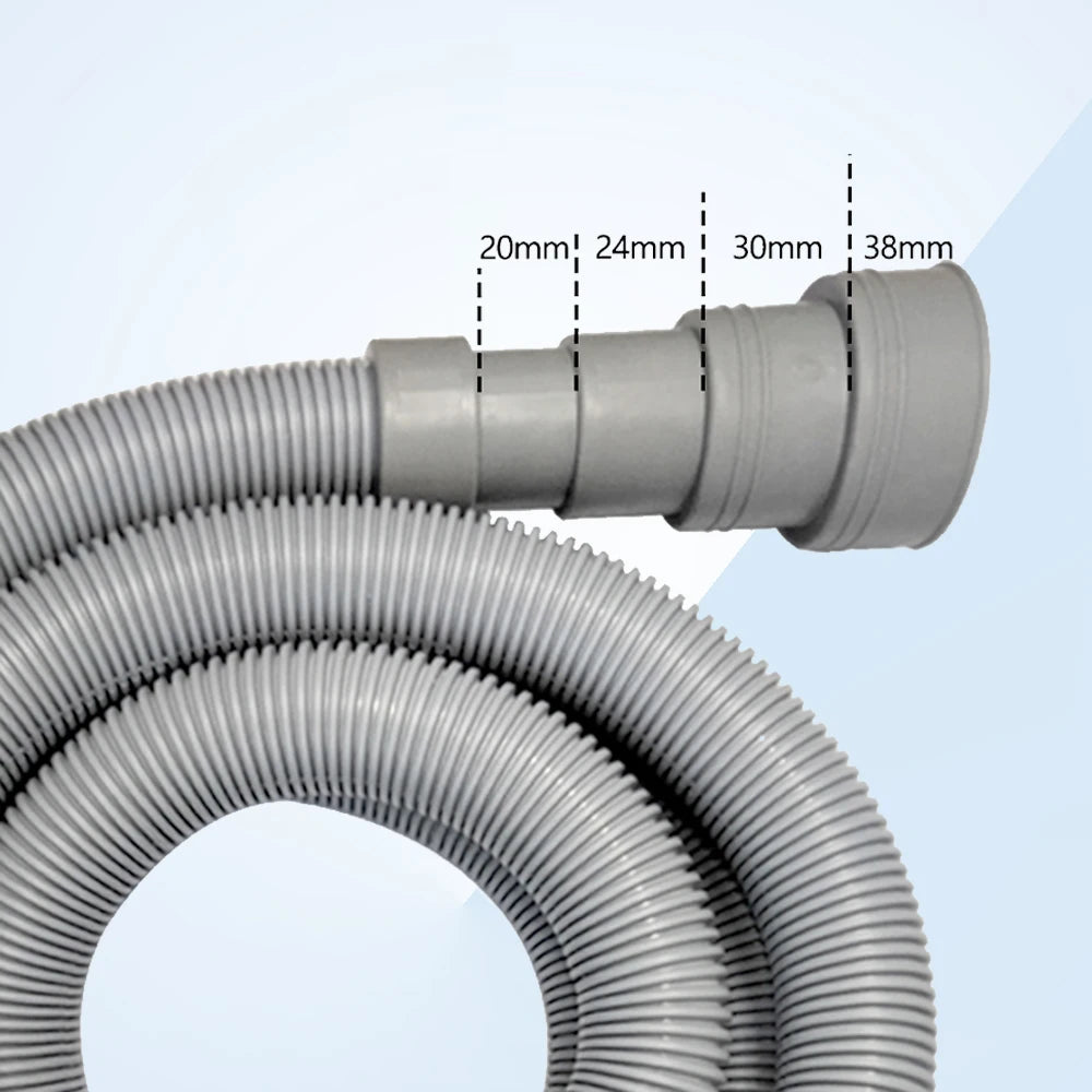 Flexibles Abflussrohr-Set für Waschmaschine und Geschirrspüler – Langlebiges Wellrohr