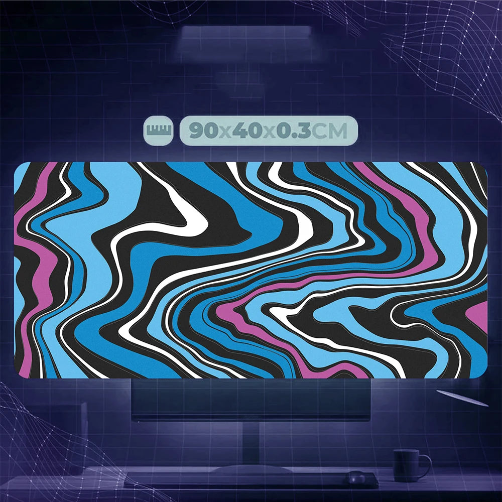 Gaming Mauspad Schreibtischunterlage – Strata Linien Design für PC & Laptop