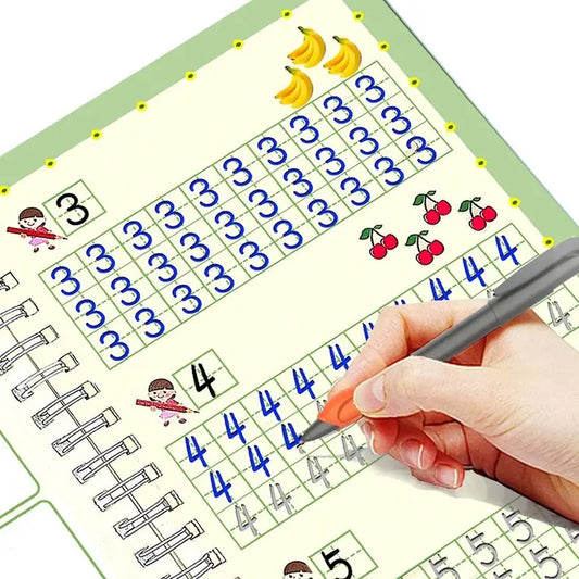 Magisches 3D Lernbuch Zahlen 0-100 mit wiederverwendbarem Stift für Kinder