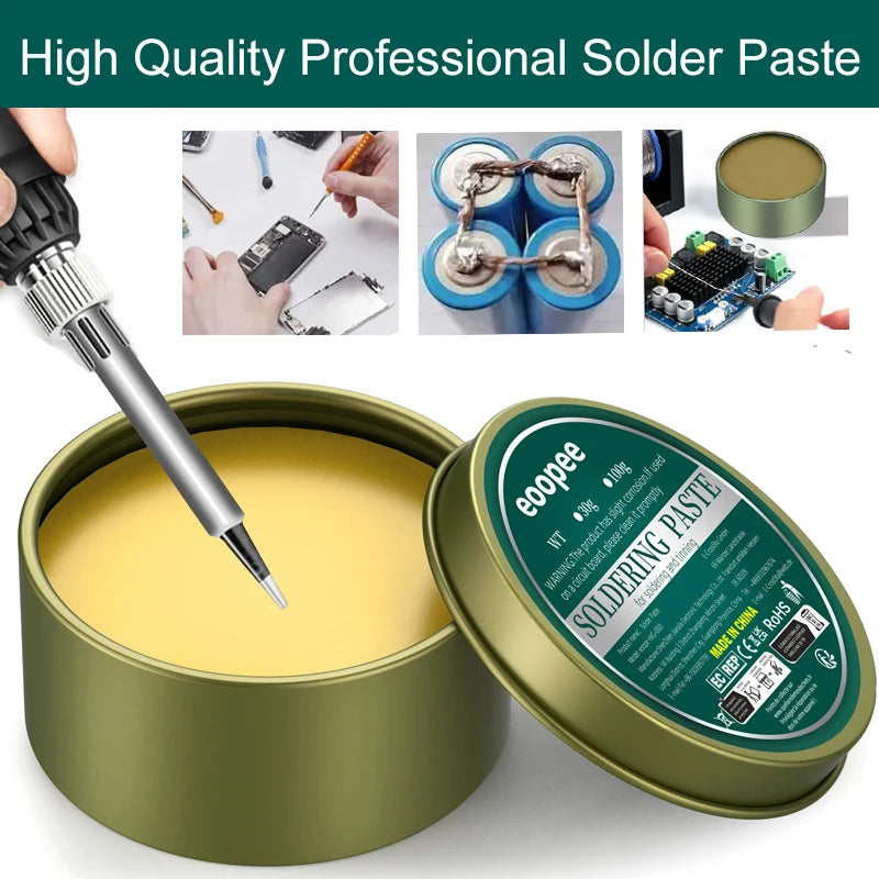 Lötpaste Rosinflux 10g/30g/100g bleifreie Löthilfe für Reparaturarbeiten