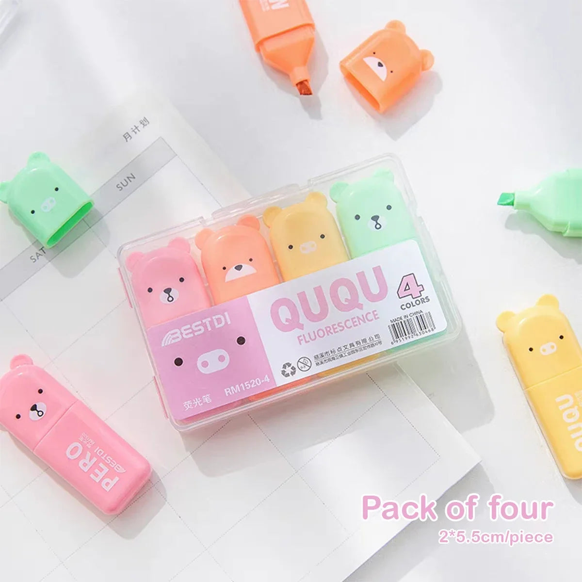 Macaron Farbe Mini Highlighter Stifte – Weiche Spitze für Schule - Büro