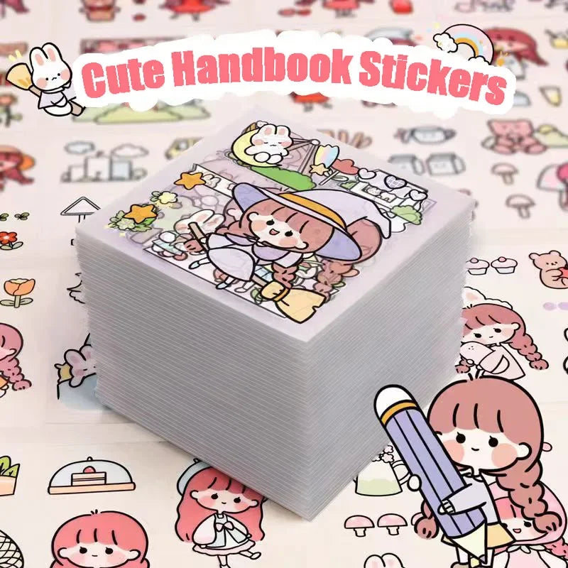 Kawaii PET Aufkleber 10-100 Stück für Scrapbooking - DIY Deko